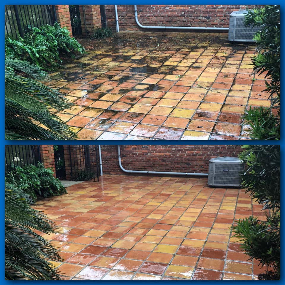 paver washing before and after