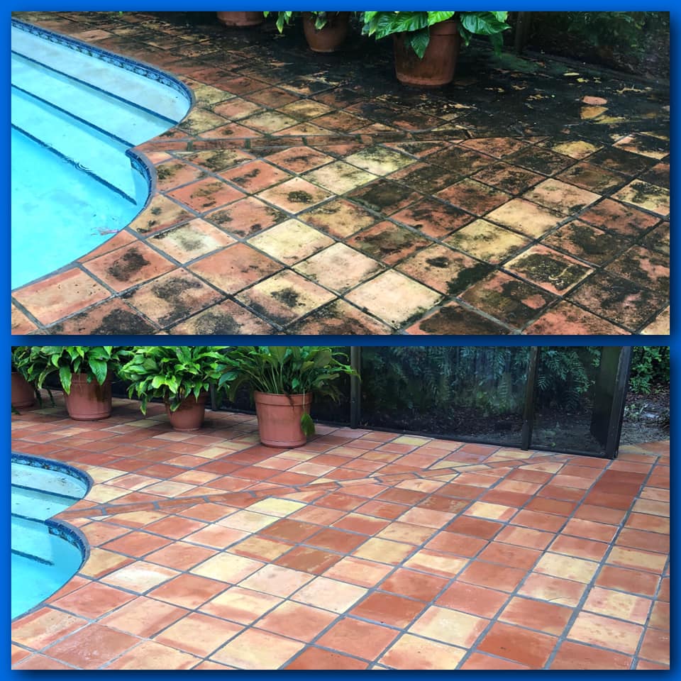 pool paver sealing before and after